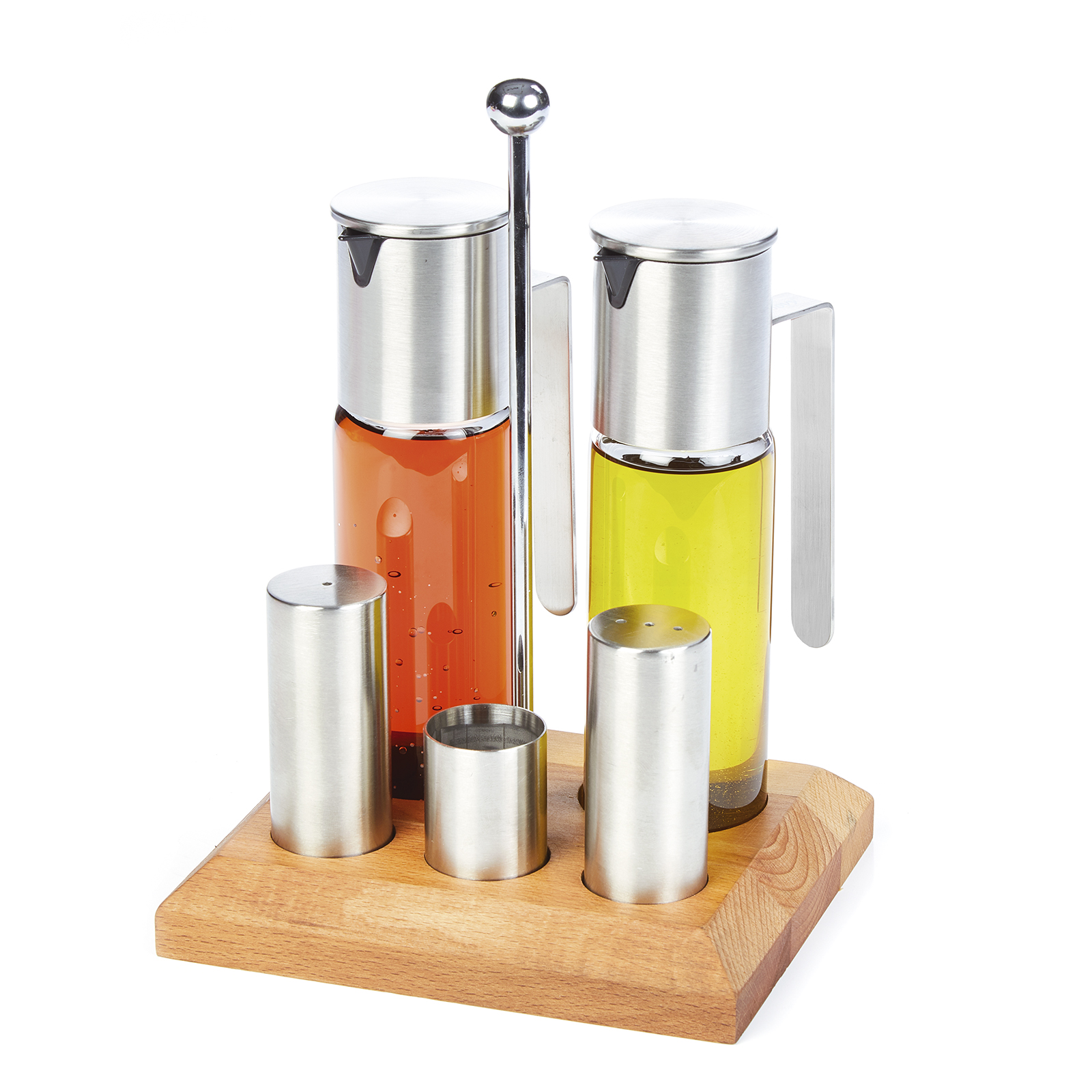 Groovy Five Piece Salt Shaker Oil Shaker Set