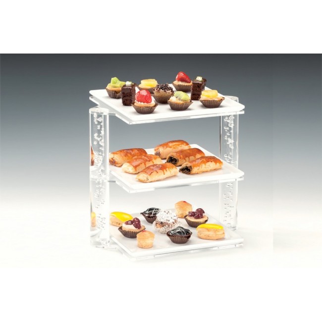 Alkan 2-Tier Buffet Stand with Polycarbonate Trays Polycarbonate for hospitality & OS&E