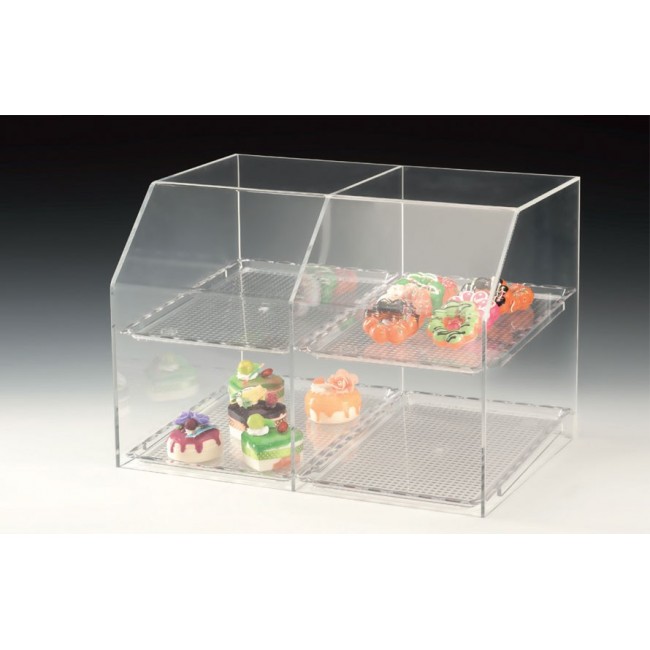 Alkan 2-Tier Buffet Stand with Polycarbonate Trays 47x33cm Polycarbonate for hospitality & OS&E