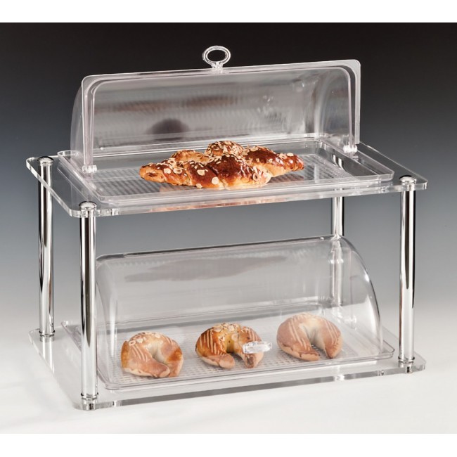 Alkan 2-Tier Buffet Stand with Polycarbonate Trays Polycarbonate for hospitality & OS&E