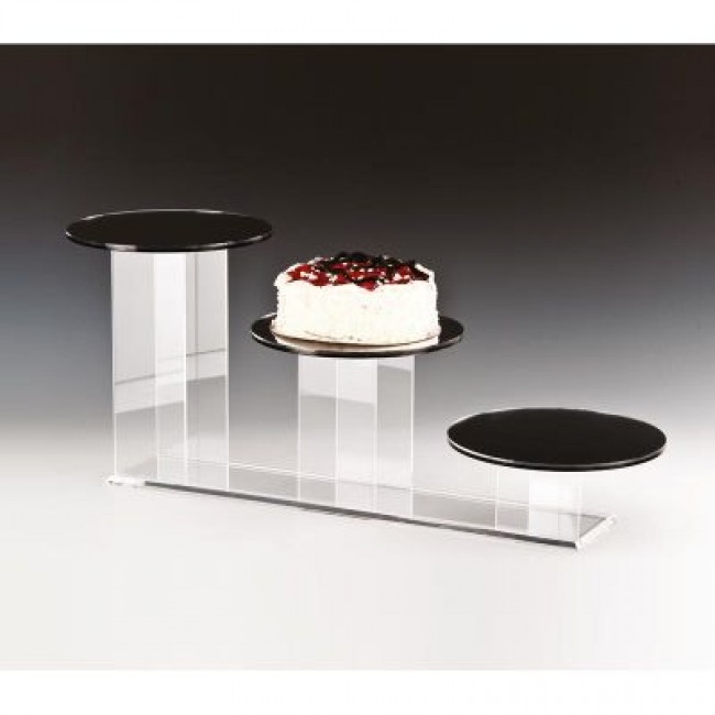 Alkan 3-Piece Mirrored Riser Set 25cm for hospitality & OS&E