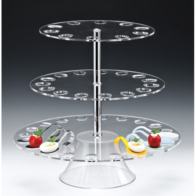 Alkan 3-Tier Acrylic "Cascade" Serving Stand 63 cm Acrylic for hospitality & OS&E