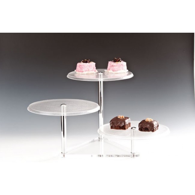 Alkan 3-Tier Buffet Stand Set - Black 15cm for hospitality & OS&E