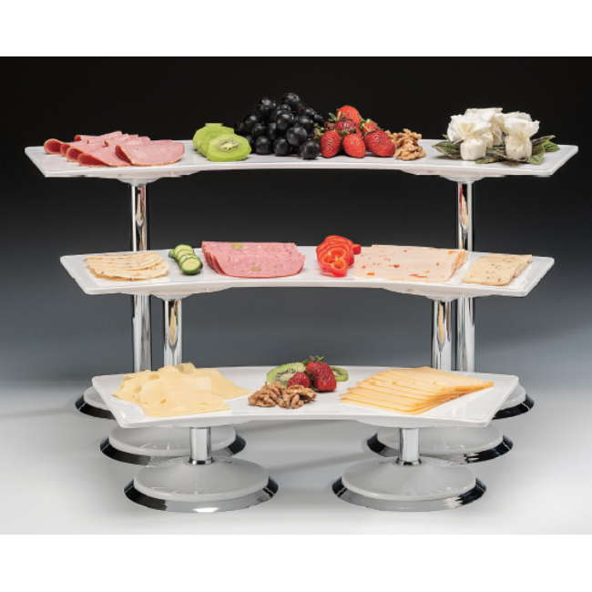 Alkan 3-Tier Buffet Stand with Melamine Trays Melamine for hospitality & OS&E