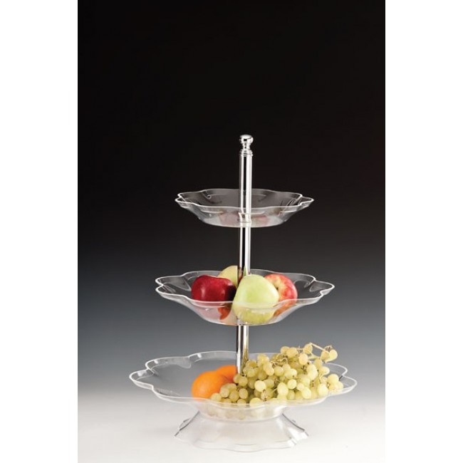 Alkan 3-Tier Round Acrylic Display Stand 55cm High Acrylic for hospitality & OS&E