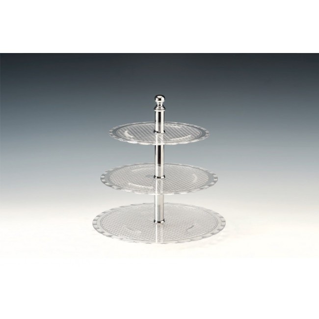 Alkan 3-Tier Round Buffet Stand - Black 31cm High for hospitality & OS&E