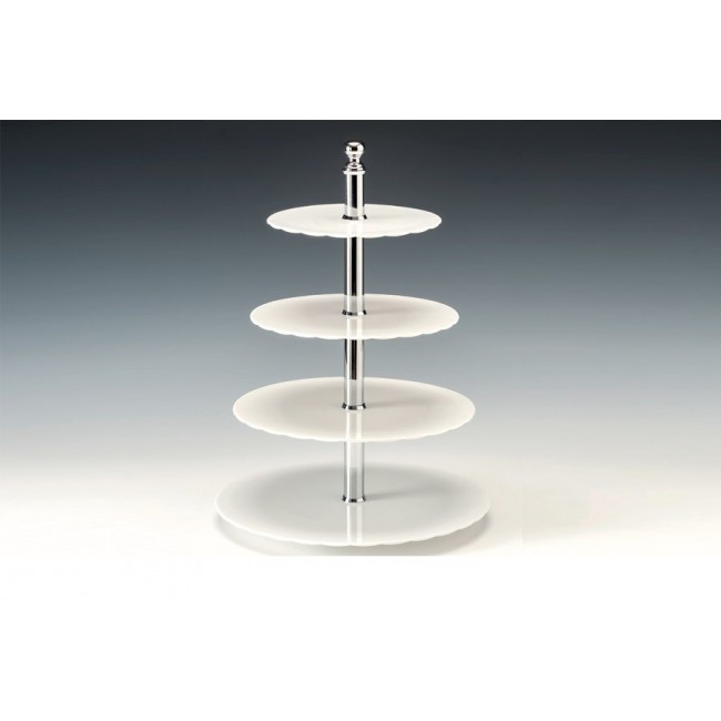 Alkan 4-Tier Round Buffet Stand - Clear 42cm High for hospitality & OS&E