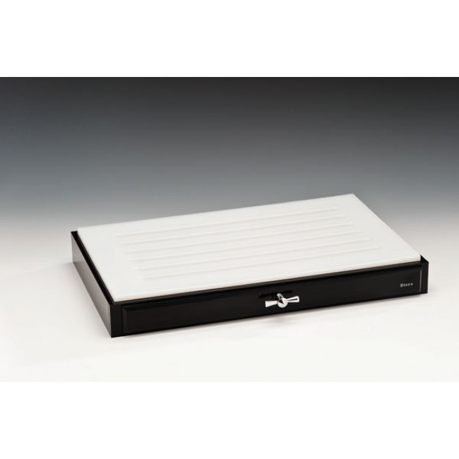 Alkan Acrylic Bread Board with Crumb Catcher - White Acrylic for hospitality & OS&E