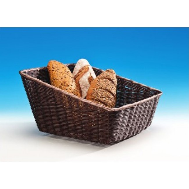 Alkan Angled Woven Plastic Display Basket - Brown 46x40cm Woven Plastic for hospitality & OS&E