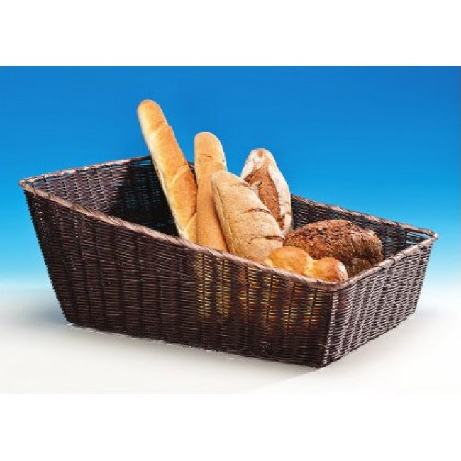 Alkan Angled Woven Plastic Display Basket - Brown 61x46cm Woven Plastic for hospitality & OS&E