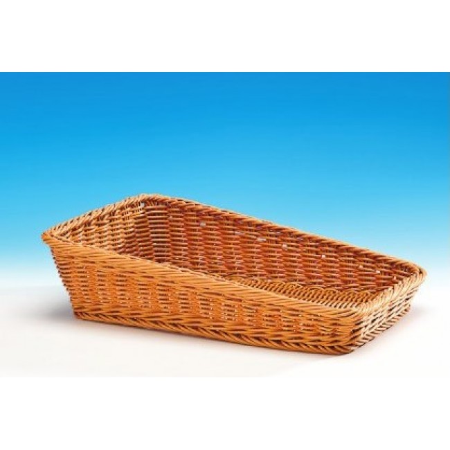 Alkan Angled Woven Plastic Display Basket - Tall 30x45cm Woven Plastic for hospitality & OS&E