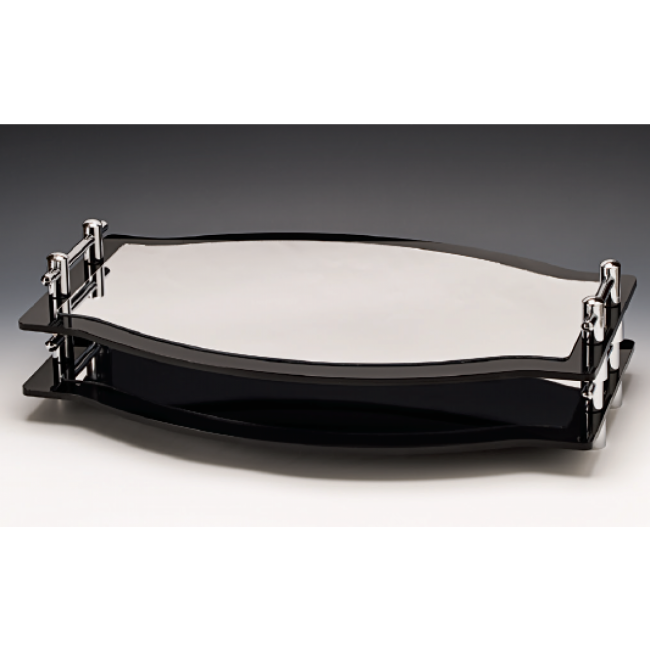 Alkan Curved Mirrored Display Riser 60x40cm for hospitality & OS&E