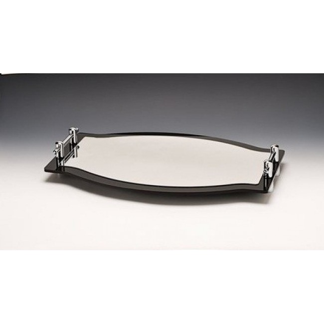 Alkan Curved Mirrored Display Riser with Frame 60x40cm for hospitality & OS&E