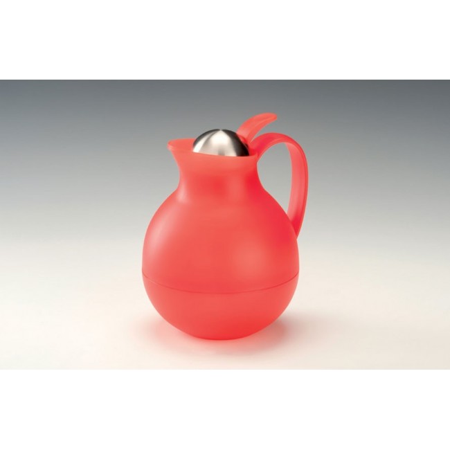 Alkan Glass-Lined Thermos - Red 1 Liter Glass for hospitality & OS&E