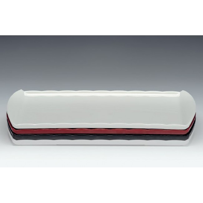 Alkan Melamine Wavy Rectangular Platter 25x43cm Melamine for hospitality & OS&E