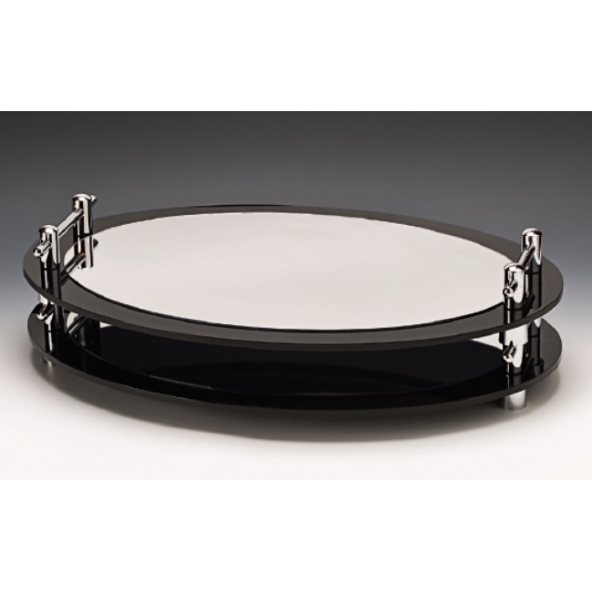 Alkan Oval Mirrored Display Riser 60x40cm for hospitality & OS&E