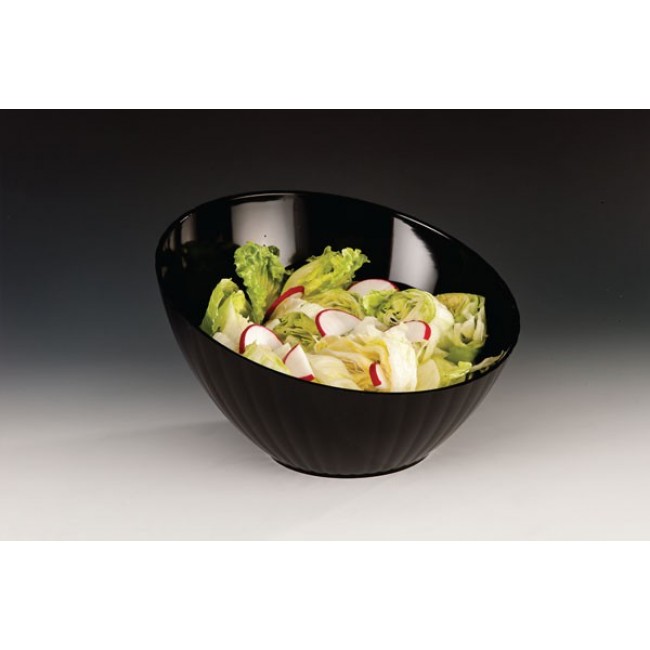 Alkan Polycarbonate Angled Display Bowl - Black 31.5cm Polycarbonate for hospitality & OS&E