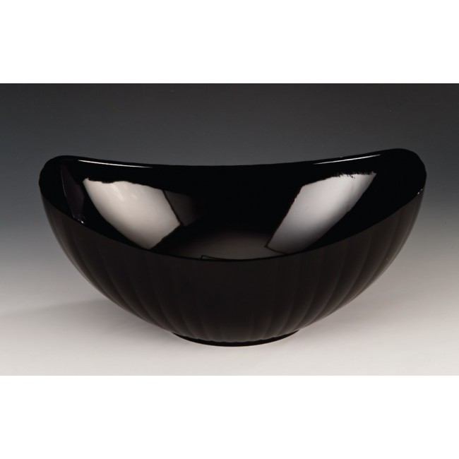 Alkan Polycarbonate Angled Display Bowl - Black 33x22.5cm Polycarbonate for hospitality & OS&E