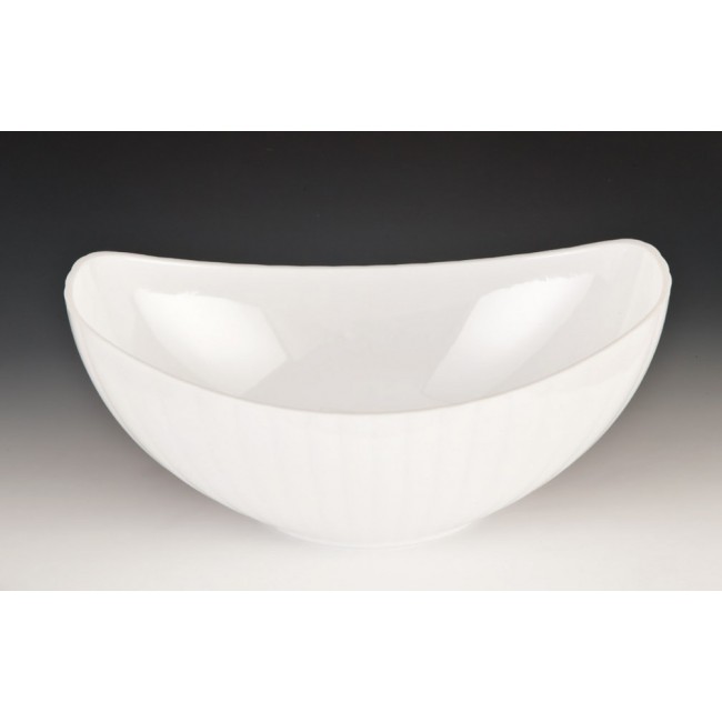 Alkan Polycarbonate Angled Display Bowl - White 33x22.5cm Polycarbonate for hospitality & OS&E