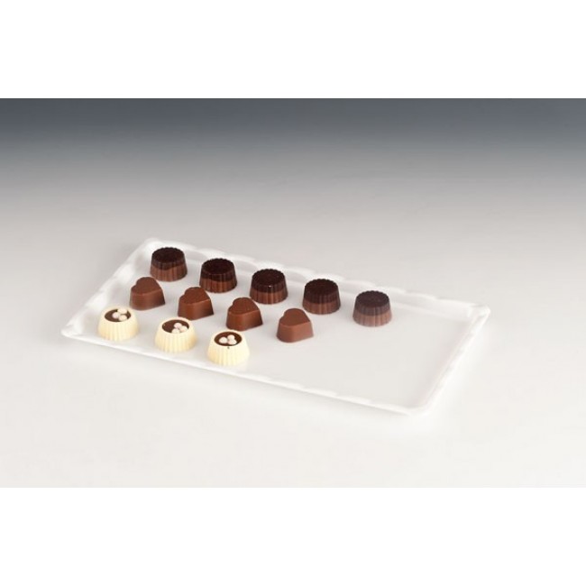 Alkan Polycarbonate Chocolate Display Tray - Clear 15x30cm Polycarbonate for hospitality & OS&E