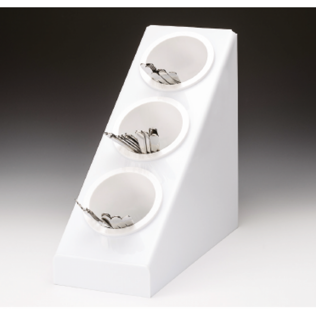 Alkan Polycarbonate Cutlery Caddy with Lid - Black Polycarbonate for hospitality & OS&E