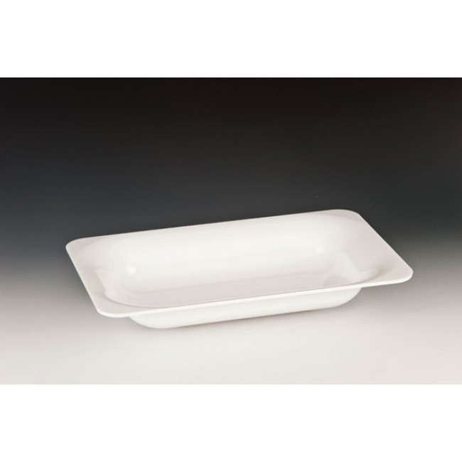 Alkan Polycarbonate Display Platter - White 40x26cm Polycarbonate for hospitality & OS&E