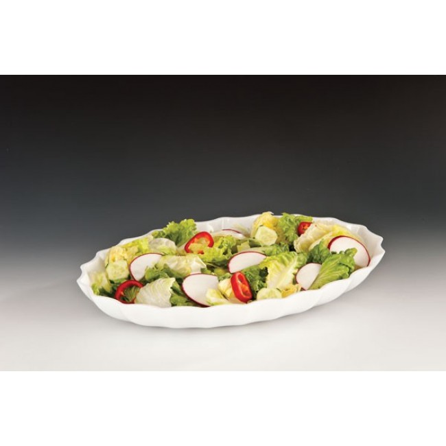 Alkan Polycarbonate Display Platter - White 41.5x29.5cm Polycarbonate for hospitality & OS&E