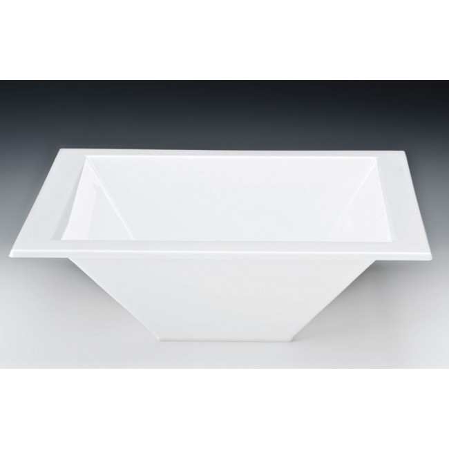 Alkan Polycarbonate Square Display Bowl - White 44.5cm Polycarbonate for hospitality & OS&E