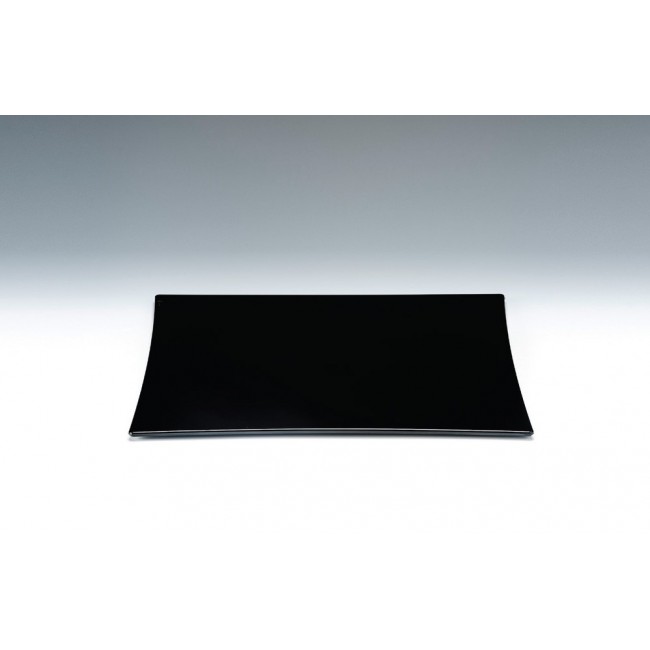 Alkan Polycarbonate Square Plate - Black 20cm Polycarbonate for hospitality & OS&E
