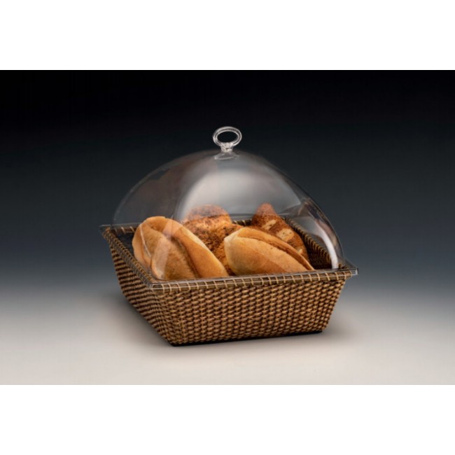 Alkan Rattan Square Basket with Rolltop Lid 29cm for hospitality & OS&E