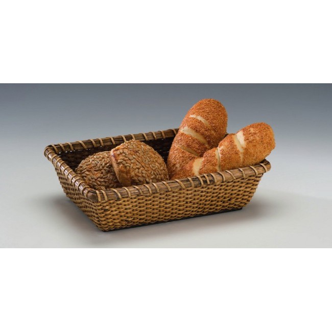 Alkan Rattan Style Rectangular Basket 19x27cm for hospitality & OS&E