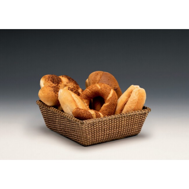 Alkan Rattan Style Square Basket - Dark 29cm for hospitality & OS&E