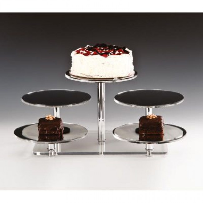 Alkan Rectangular Mirrored Display Stand 52x42cm for hospitality & OS&E