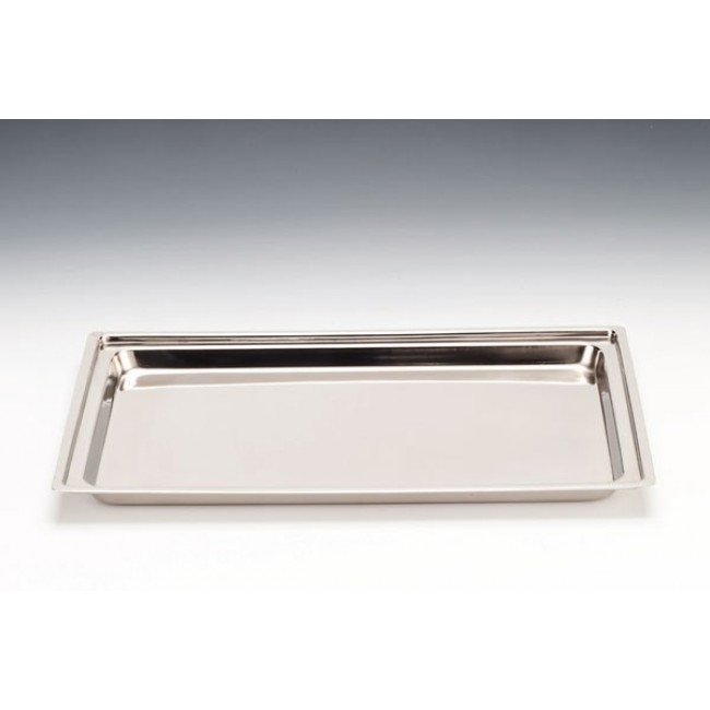 Alkan Rectangular Steel Display Tray with Ornate Edge 44.5x29.5cm Stainless Steel for hospitality & OS&E