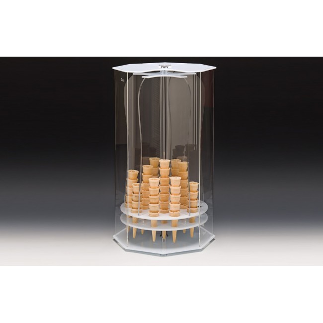 Alkan Rotating Acrylic Ice Cream Cone Stand Acrylic for hospitality & OS&E