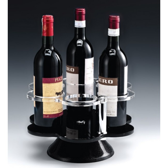 Alkan Rotating Acrylic Wine Stand 70-Bottle Acrylic for hospitality & OS&E