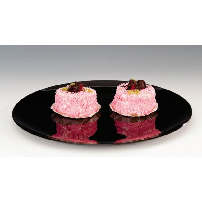 Alkan Round Polycarbonate Display Tray - White 38cm Polycarbonate for hospitality & OS&E