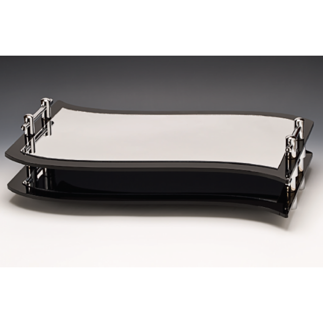 Alkan "S" Shaped Mirrored Display Riser 60x40cm for hospitality & OS&E