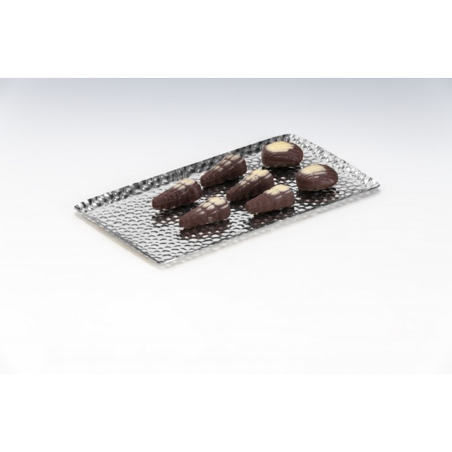 Alkan Stainless Steel Chocolate Display Tray 11x25cm Stainless Steel for hospitality & OS&E
