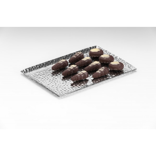 Alkan Stainless Steel Chocolate Display Tray 15x23cm Stainless Steel for hospitality & OS&E