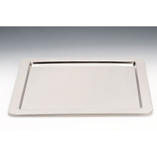 Alkan Steel Display Tray - Straight Edge 46x46cm Stainless Steel for hospitality & OS&E