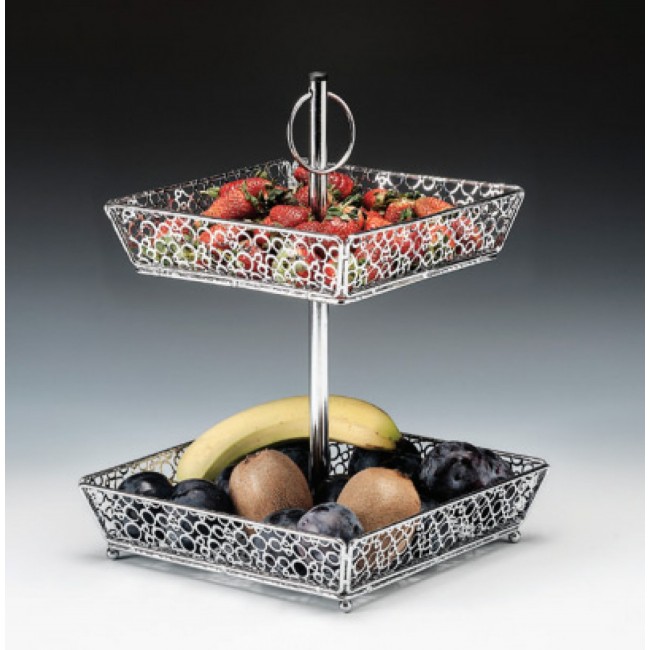 Alkan Wire Fruit Bowl with Geometric Base Wire for hospitality & OS&E