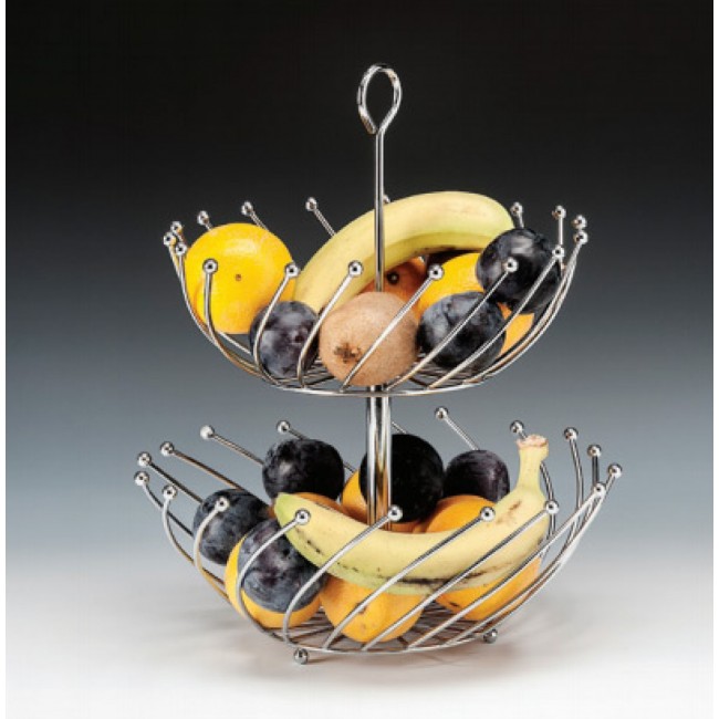 Alkan Wire Mesh Fruit Bowl with Handles Wire for hospitality & OS&E