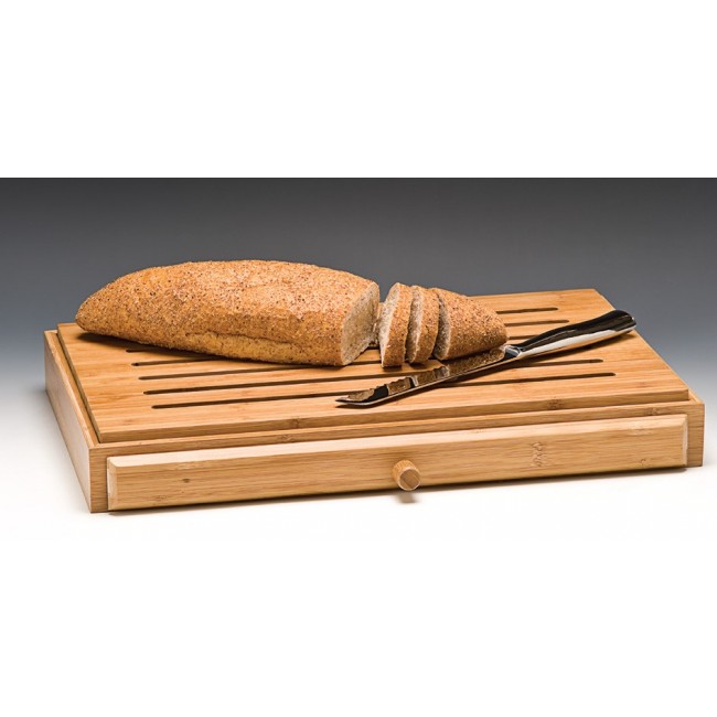 Alkan Wooden Bread Cutting Board with Crumb Catcher for hospitality & OS&E