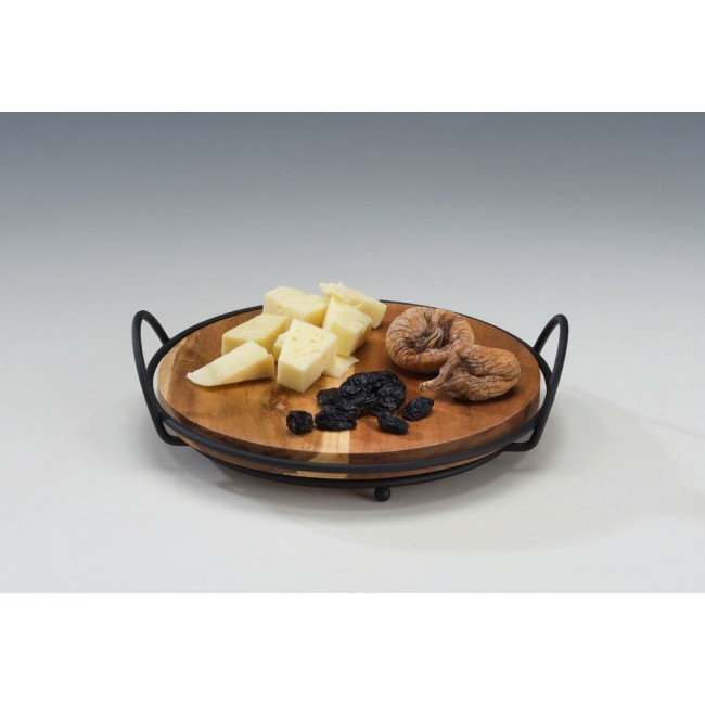 Alkan Wooden Display Stand with Metal Feet 21cm for hospitality & OS&E