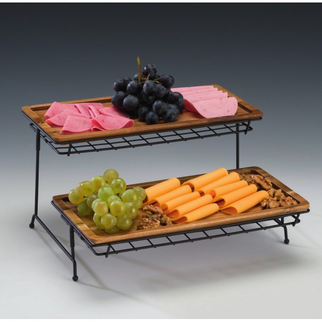 Alkan Wooden Display Stand with Metal Legs 35cm for hospitality & OS&E