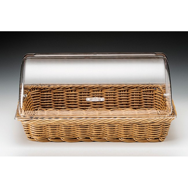 Alkan Woven Basket with Rolltop Lid 55x35cm for hospitality & OS&E