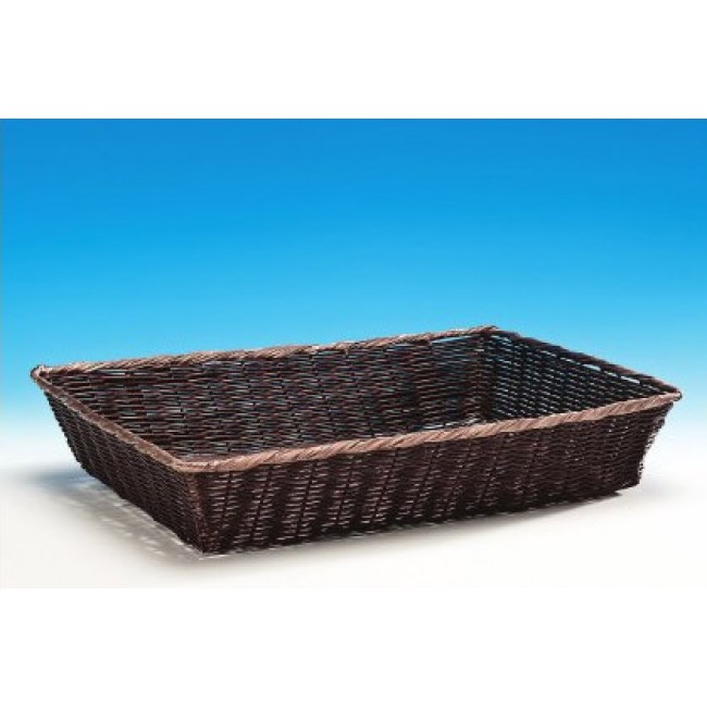 Alkan Woven Plastic Display Tray - Brown 51x36cm Woven Plastic for hospitality & OS&E