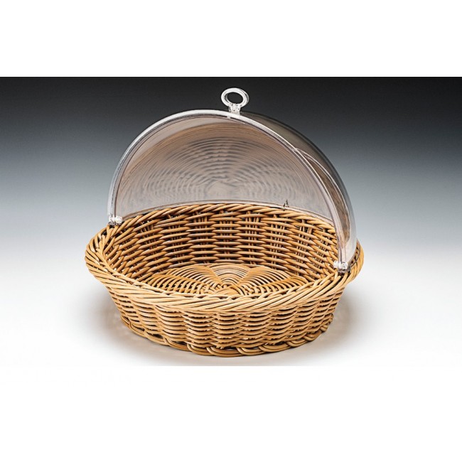 Alkan Woven Round Basket with Rolltop Lid 41cm for hospitality & OS&E