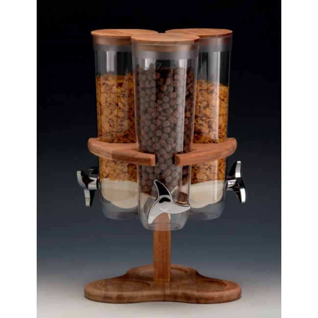 ZCP 784 3-Piece ROTATING WOODEN STAND CORNFLEX TOOL 26 x 26 x H: 43 cm 43 cm for hospitality & OS&E